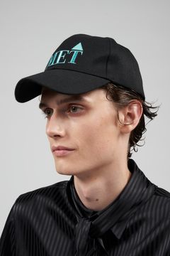 ベースボール キャップ - THE "MET" Embroidery 6PANEL CAP BLACK