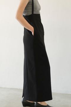 サスペンダー ハイ ウエスト スカート - SUSPENDER HIGH WAIST SKIRT BLACK