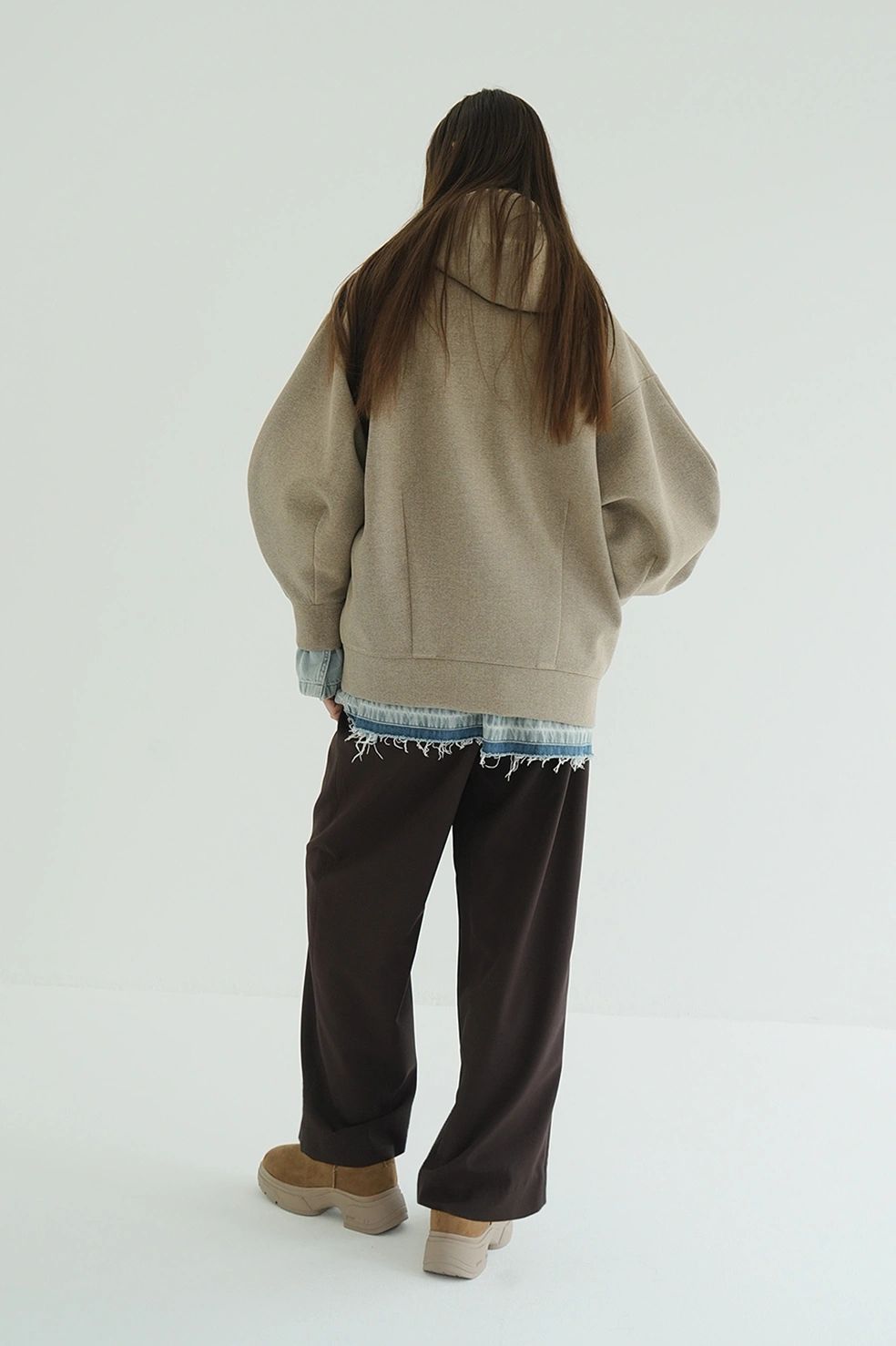 ボンディング ジップフーディ - CONSTRUCTIVE BONDING HOODIE (BEIGE)