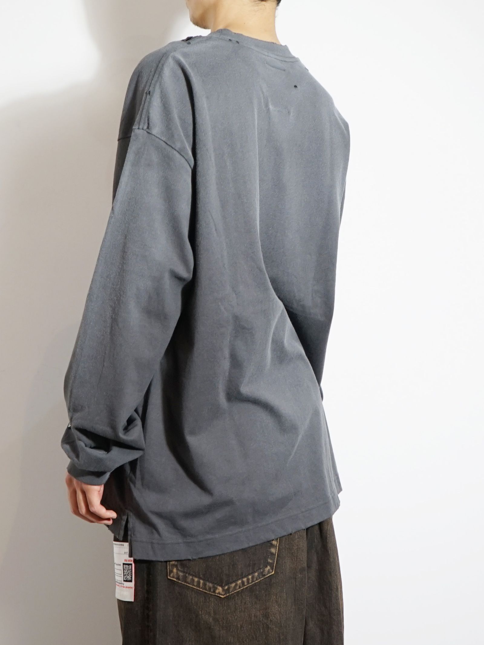 エンベリッシュディストレス カットソー - EMBELLISHDISTRESS LT  BLACK