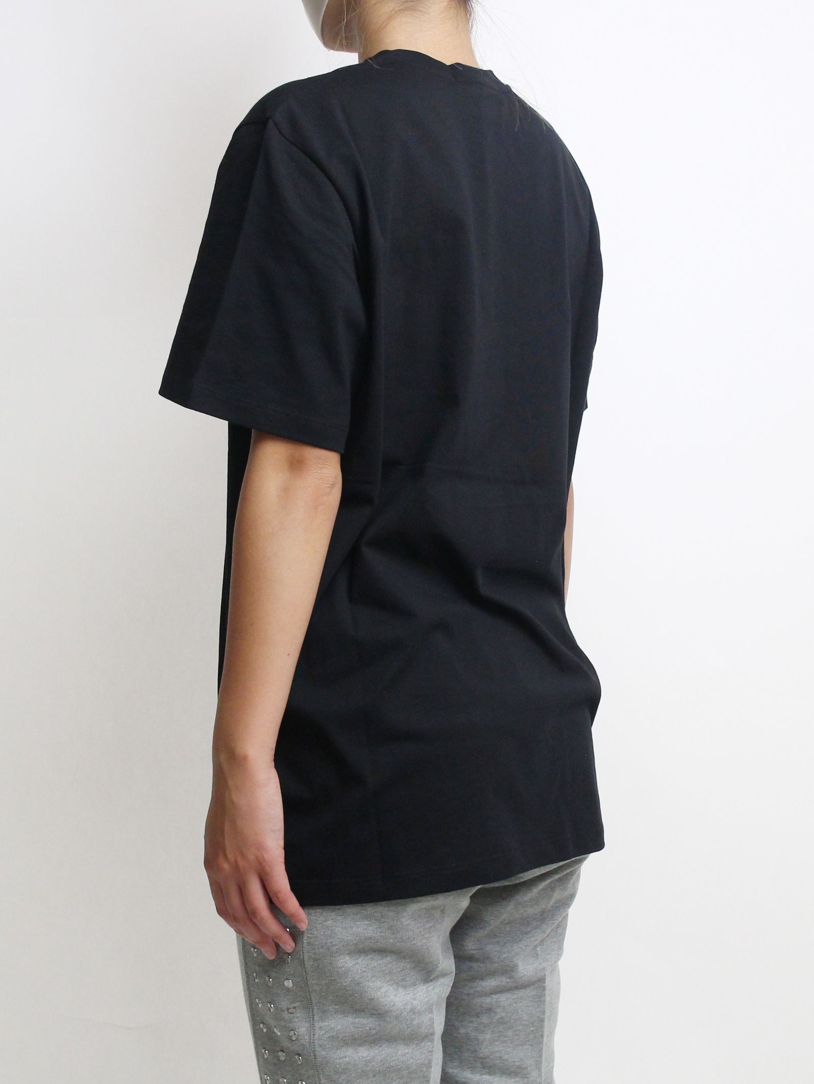 MSGM - ロゴプリントTシャツ - PAINT BRUSHED LOGO T-SHIRTS - BLACK