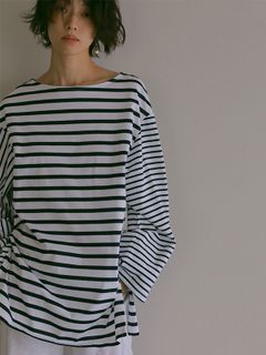 mixボーダートップス - NAVY