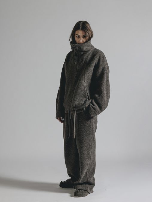 ウールパイル ハイネックジャケット (B-GRAYBEIGE)