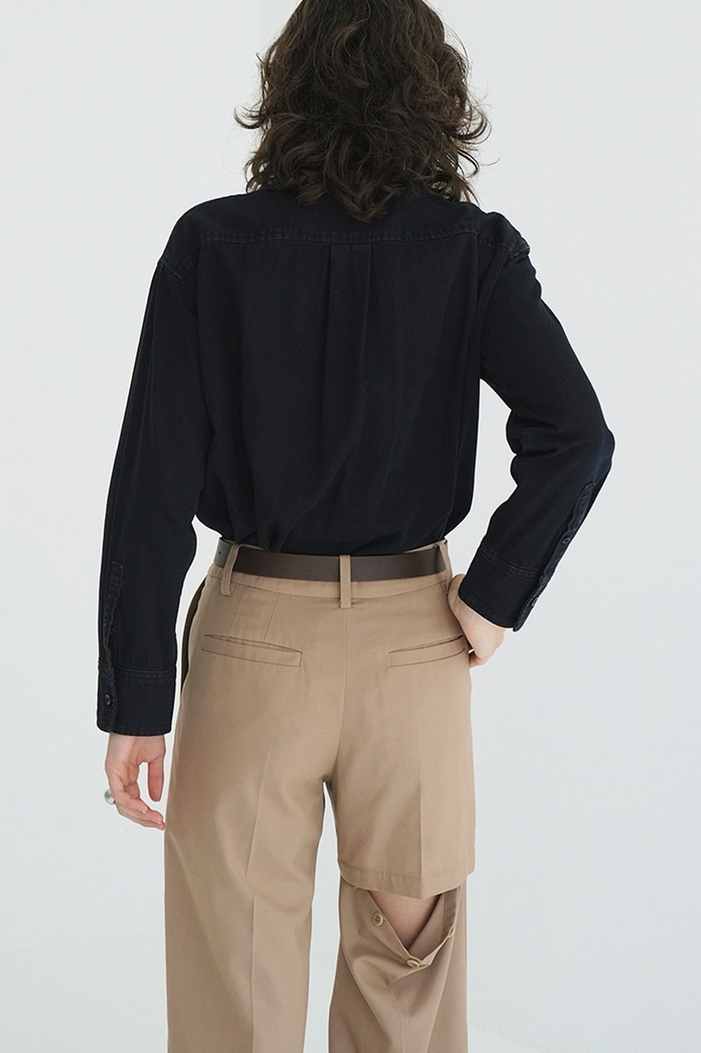 コンパクトデニムシャツ | COMPACT DENIM SHIRTS (BLACK)