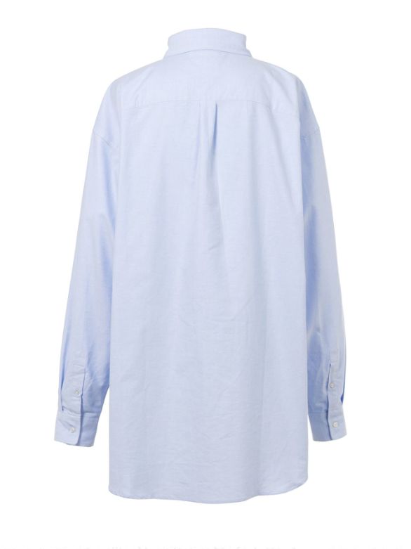 オーバーサイズ オックスフォードシャツ - Oversized Oxford Shirt (BLUE)