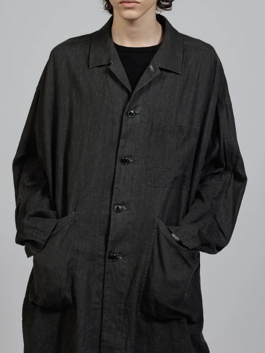 ビエラショップコート - Pigment Printing Viera Shop Coat - A / Chacoal