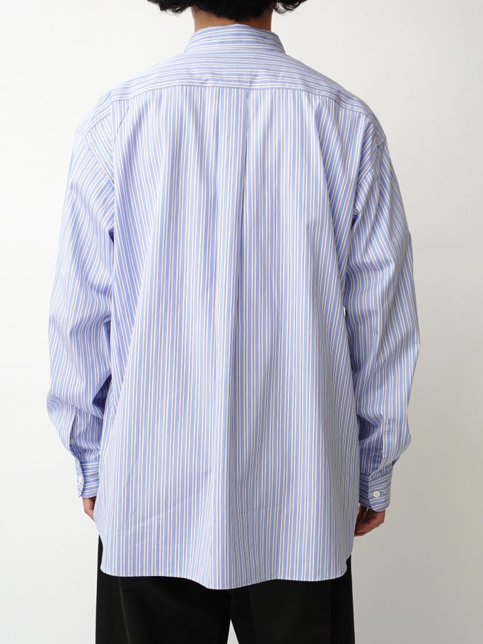 トーマスメイソン ストライプボタンダウンシャツ - T.M. STRIPE BUTTON DOWN SHIRT [SAX STRIPE]