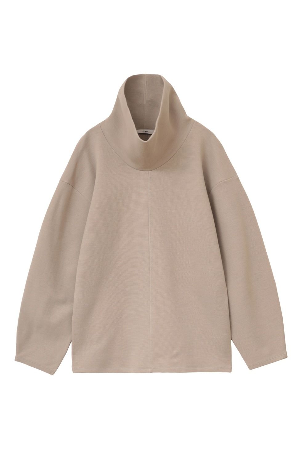 CLANE クラネ STAND NECK WIDE TOPS BEIGE