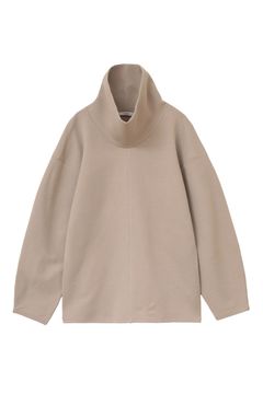 スタンドネック ワイド トップス - STAND NECK WIDE TOPS - BEIGE