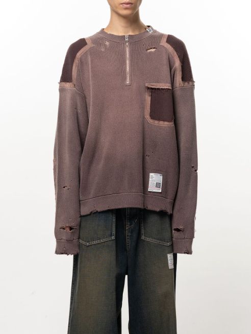 サン フェイデッド ライク ニット セーター - Sun Faded Like Knit Sweater (BLACK)