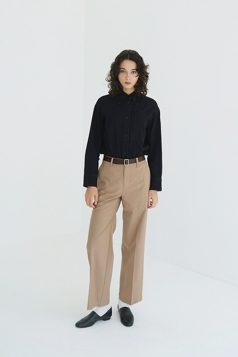 コンパクトデニムシャツ | COMPACT DENIM SHIRTS (BLACK)