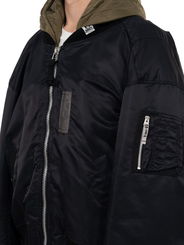 エクステンデッド プラケット フード フライト ジャケット | Extended Placket Hood Flight Jacket
