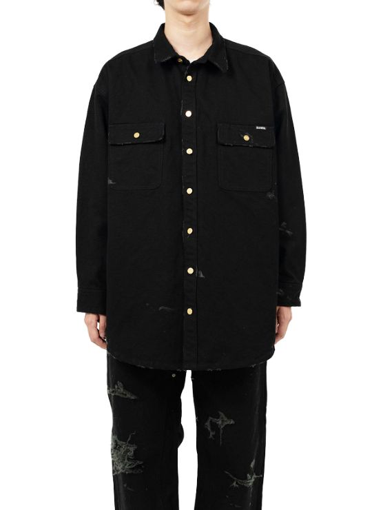 ボロダックシャツ - BORO Duck Shirt - BLACK
