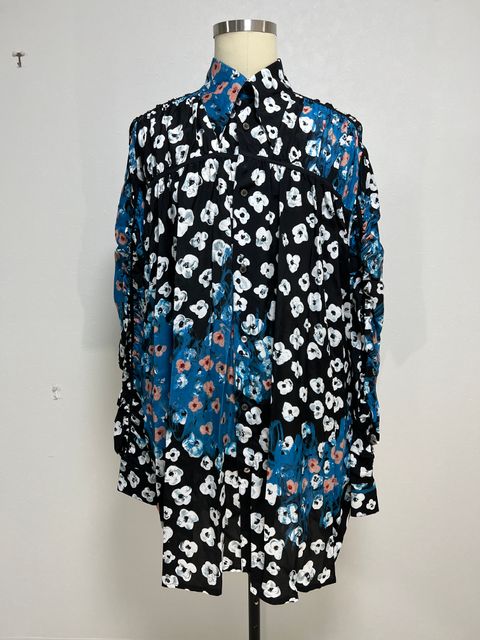 ギャザード シャツ - "GATHERED SHIRT - TEXTILE DESIGN BY MAYA SHIBASAKI"