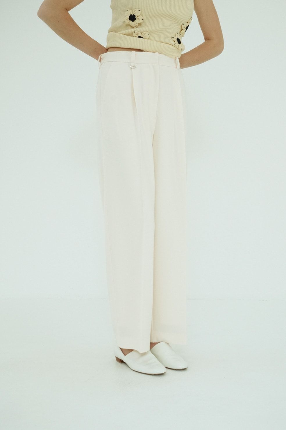 ツーウェイタックストレートパンツ - 2WAY TUCK STRAIGHT PANTS (BROWN)