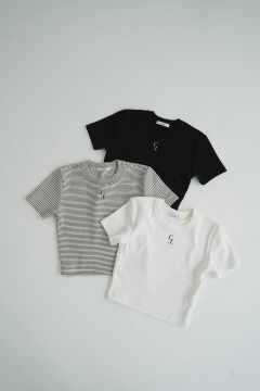 【3色展開】 LOGO CROPPED TIGHT TEE - クロップドティーシャツ