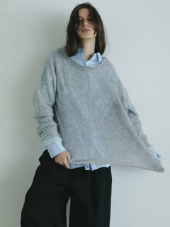 スーパーキッドモヘヤニットプルオーバー - GREY
