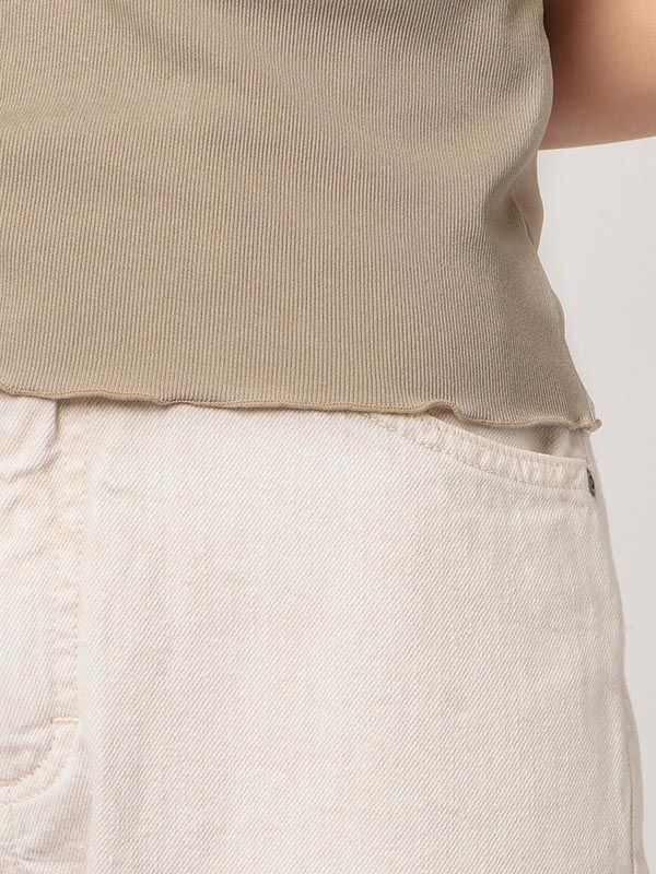 ソフトリブコンパクトTee - BEIGE
