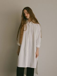 タイプライターシャツワンピース - WHITE