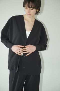 ラッシュガード ジャケット-  NO COLLAR RASH GUARD JACKET - BLACK