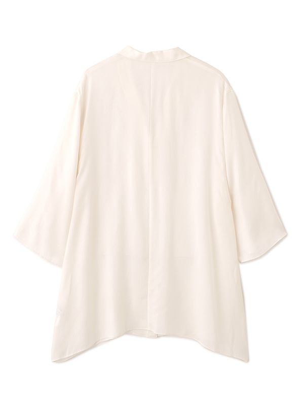 オープンネックキュプラシャツ (WHITE)