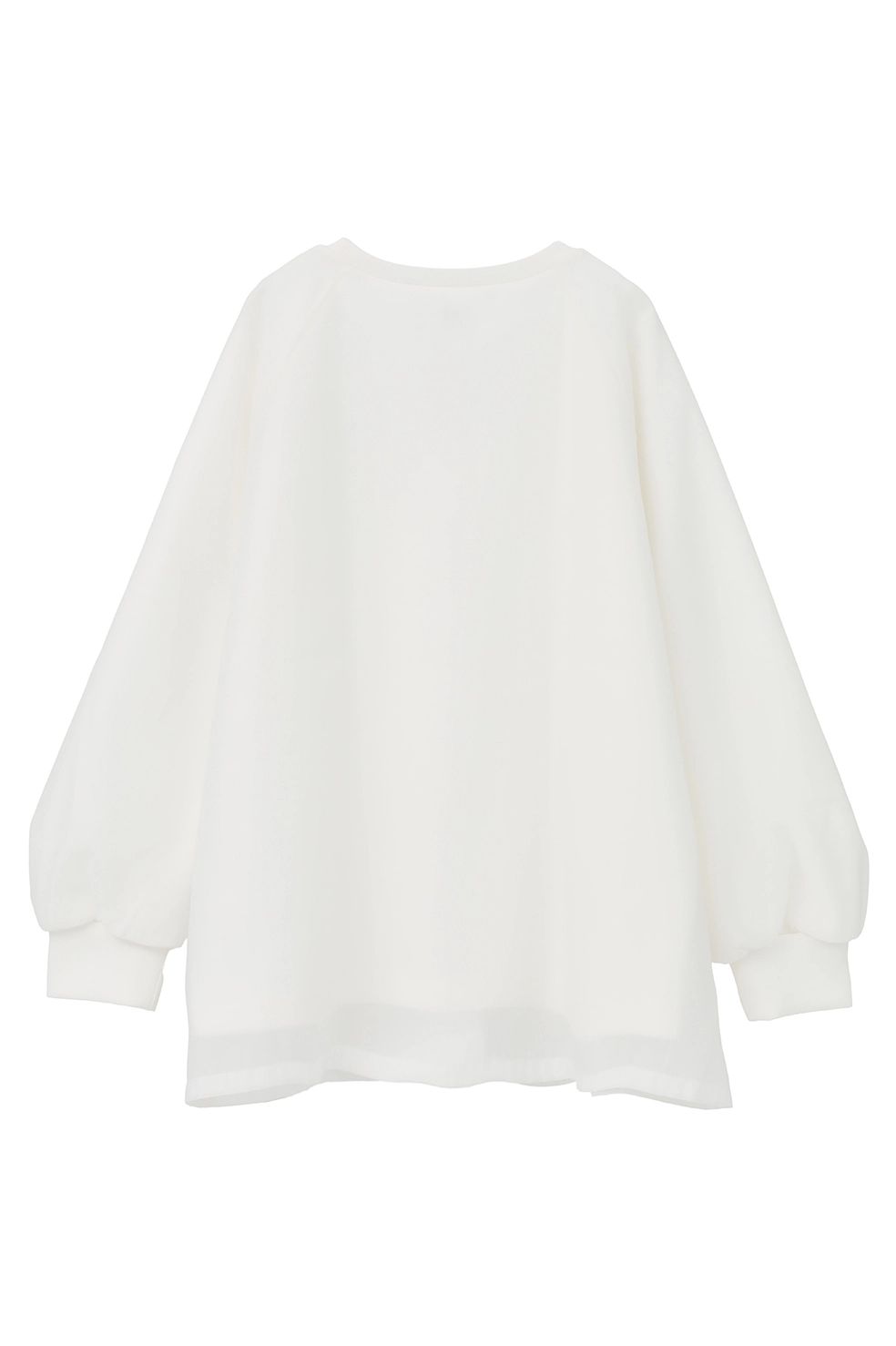シアーレイヤード カットトップス | SHEER LAYERED CUT TOPS (WHITE)