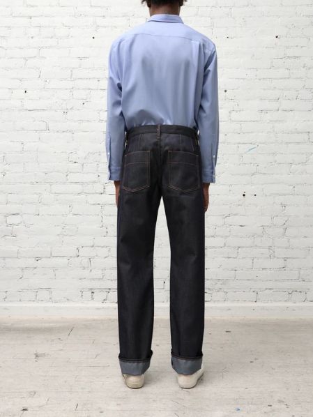 ウールデニムパンツ / ストレート  - denim pant in wool denim （INDIGO)