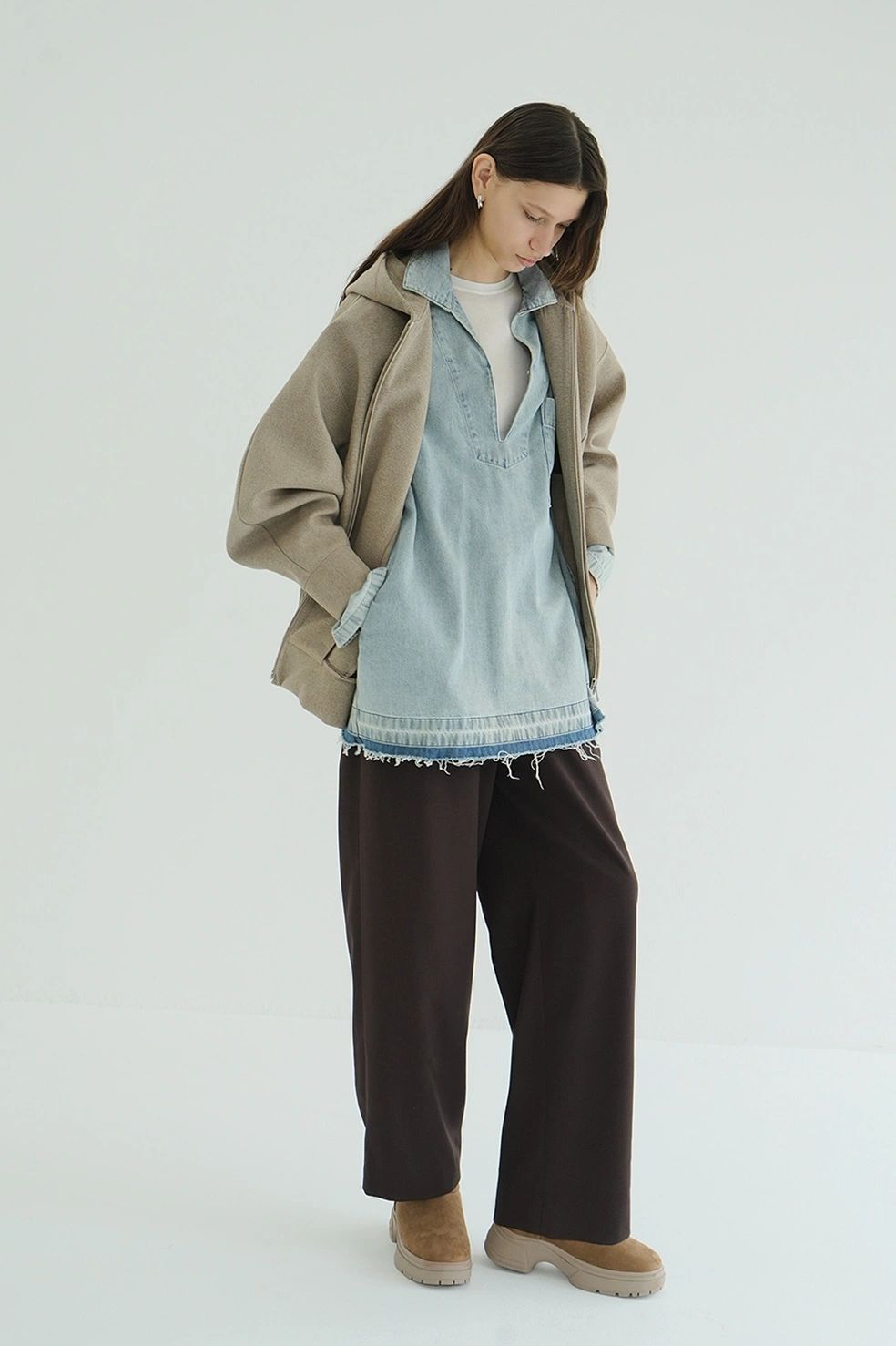 ライトオンス デニムシャツ - DENIM OVER SKIPPER SHIRTS (INDIGO)