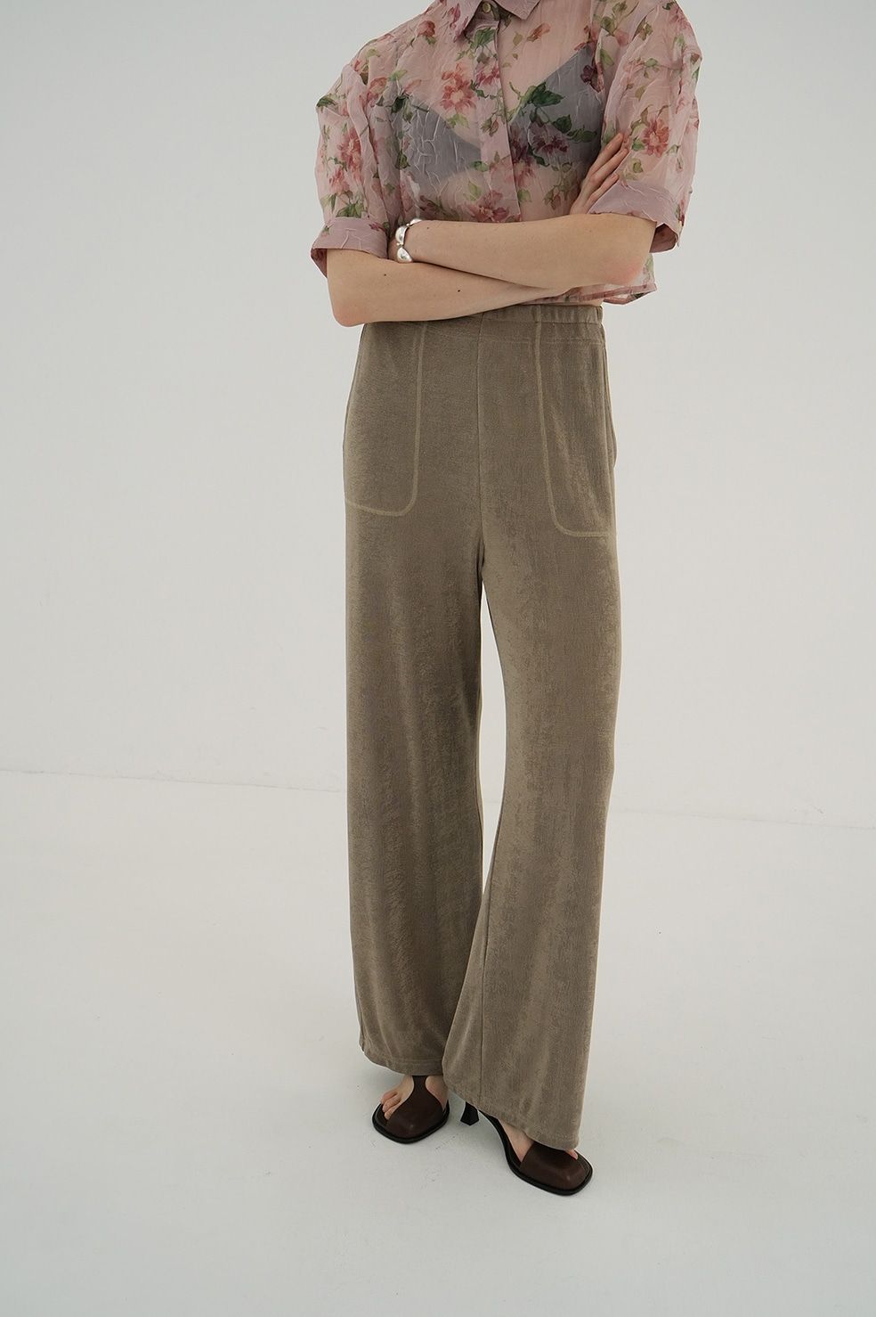 【再入荷】 ジャージーパンツ - CLANE - BEIGE PANTS JERSEY BRIGHT パンツ