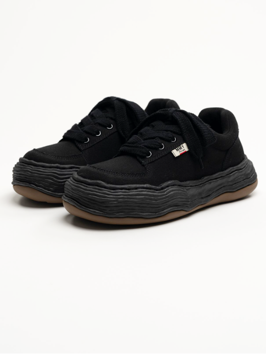 "OLIVER / オリバー" OG Sole Canvas Low-top Sneakers - オリジナルソールスニーカー（BLACK×BLACK）
