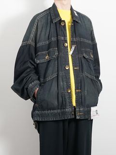 スーパービッグデニムジャケット - Huse Super Big Denim Jacket - INDIGO