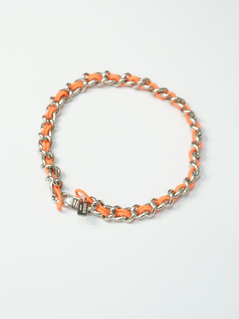 LACED CHAIN NECKLACE - レースチェーン ネックレス - ORANGE