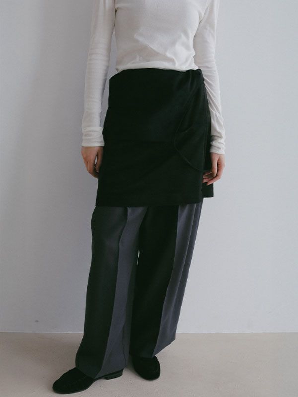 フェイクスウェード2wayキャミチュニック （BLACK）