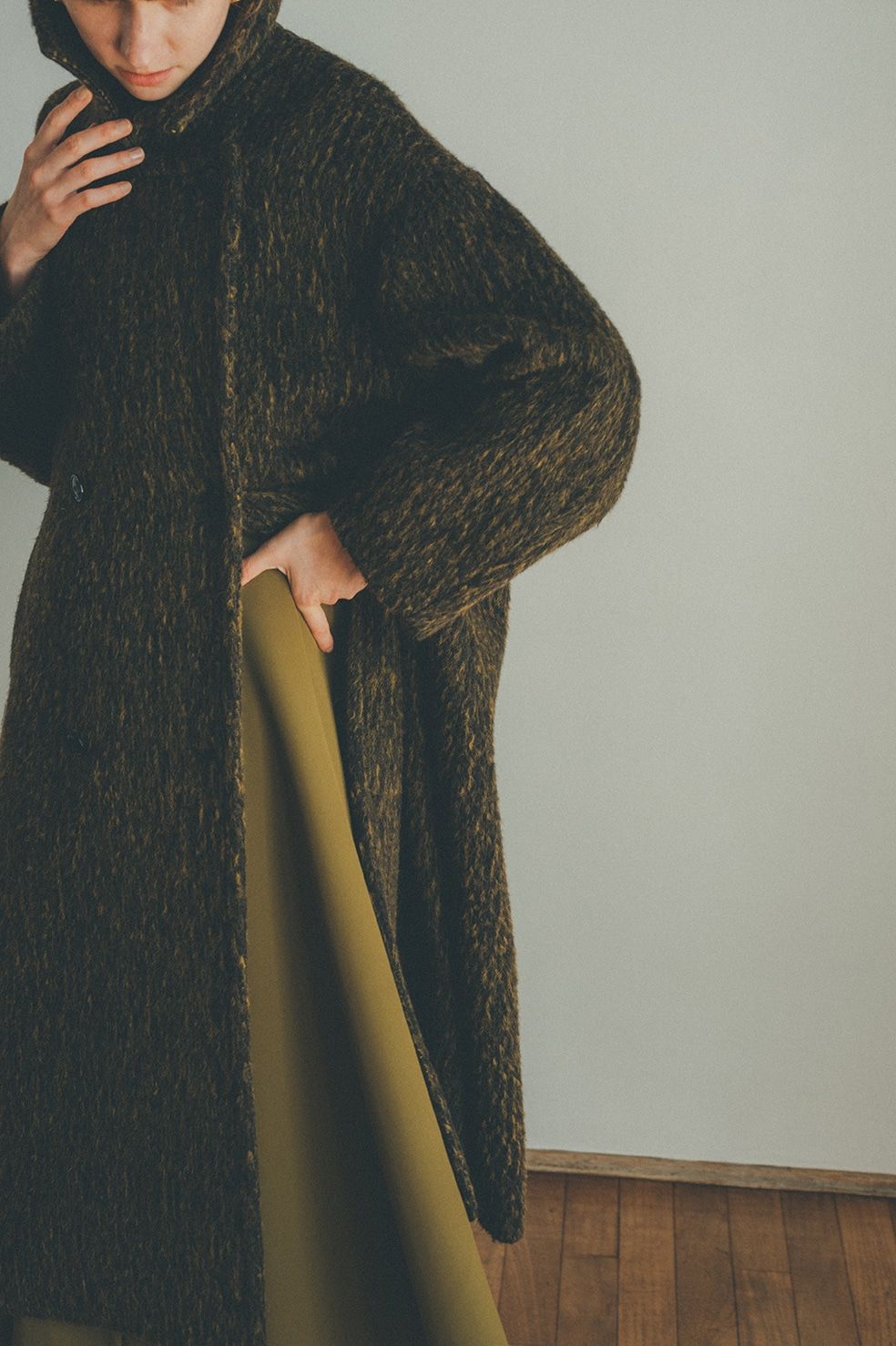 CLANE - ミックスシャギーレディコート - MIX SHAGGY LADY COAT YELLOW ...