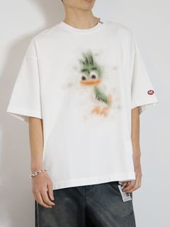 レオンプリントティーシャツ - leon printed Tee - WHITE
