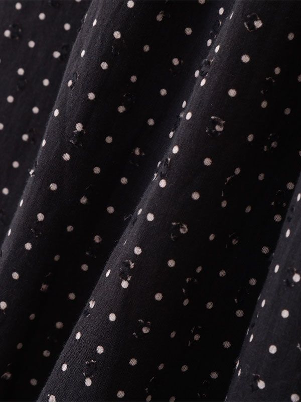 コットンドビーギャザーパンツ (BLACK)