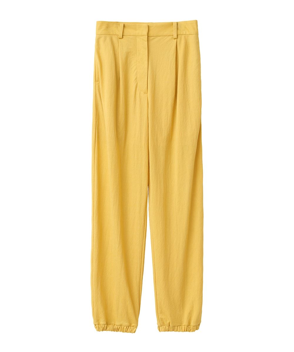 ギャザージャージパンツ - HEM GATHER JERSEY PANTS YELLOW