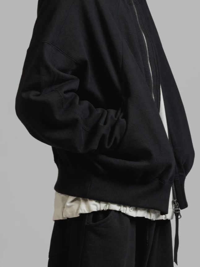 スウェット フライトジャケット - HEAVY WEIGHT SWEAT JACKET (BLACK)
