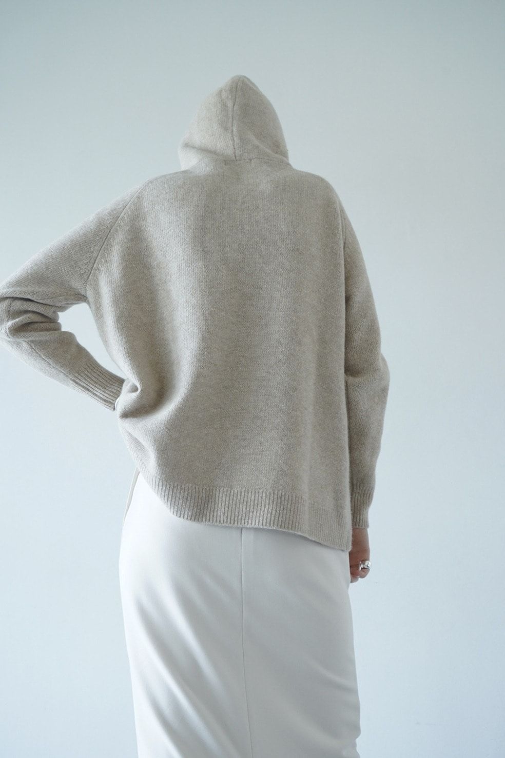 CLANE - ハイネックフードニットトップス - H/N KNIT HOODIE - IVORY