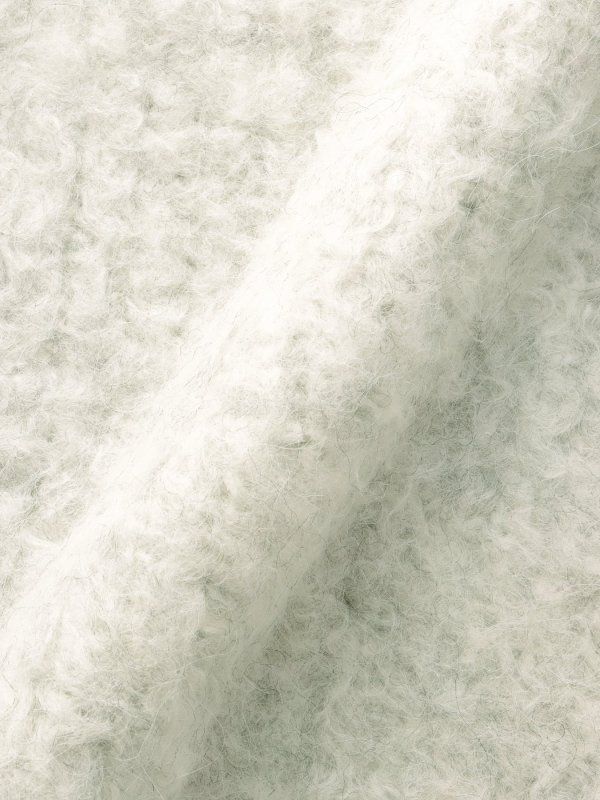 ボトルネックヘアリーニットプルオーバー - GREY