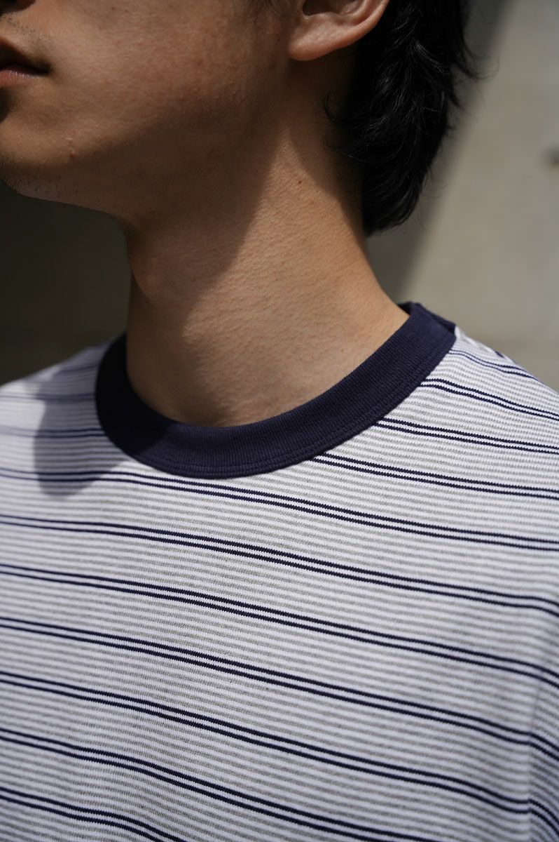 マルチボーダー ショートスリーブ ティーシャツ - MULTI BORDER S/S T-SHIRT NAVY