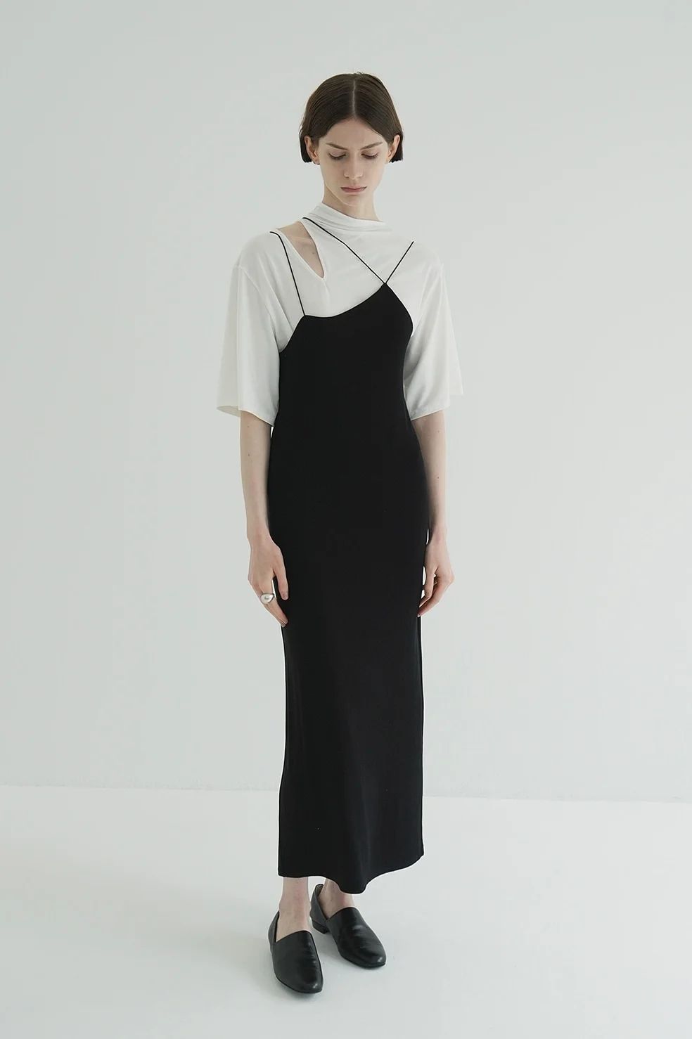クラネ / CLANE スラッシュネックハーフスリーブトップス - SLASH NECK HALF SLEEVE TOPS- WHITE CLANE 正規商品 トップス クラネ スラッシュ ネック ハーフ