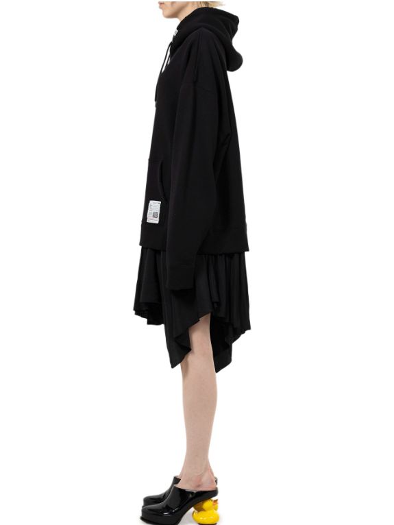 【レディース】フーディーコンバインドドレス | Hoodie Combined Dress (BLACK)