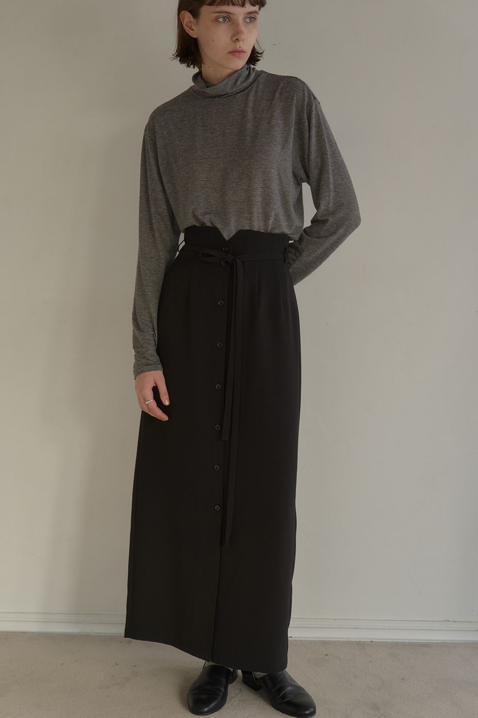Ca/Si TURTLE CUT TOPS － カシミヤシルクカットソー