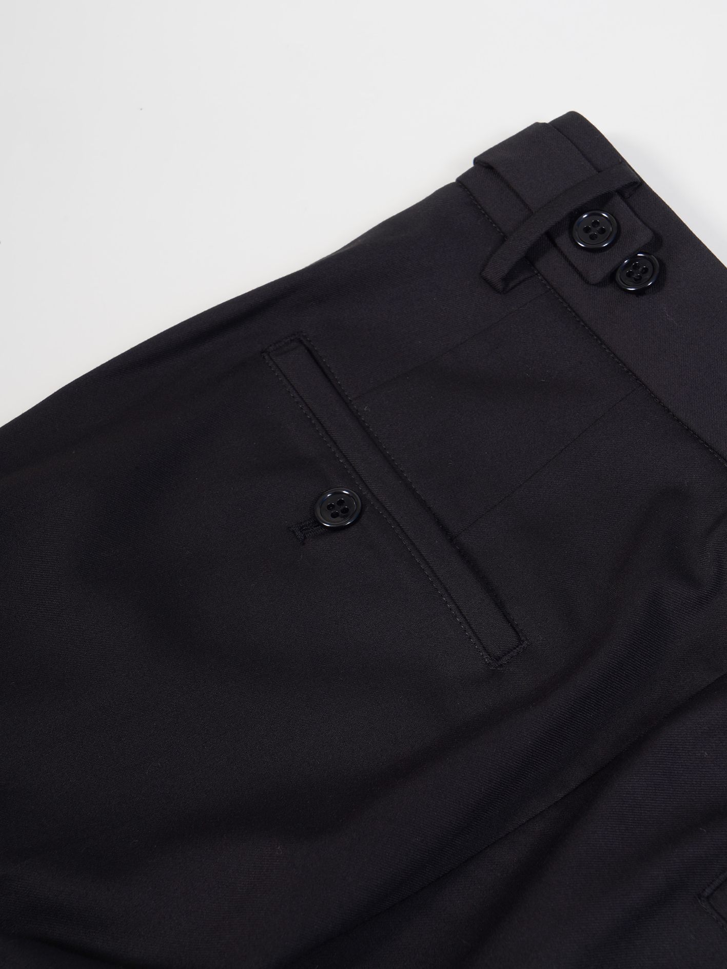 T/Rギャバストレッチ 2タックパンツ - 2 Tuck Pants - BLACK
