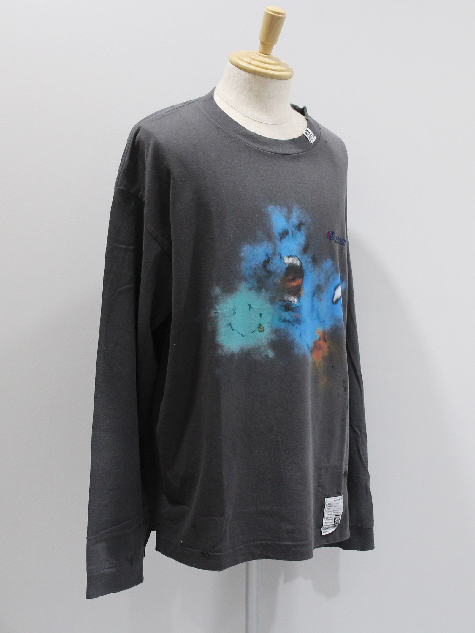 ディストレスト ロング スリーブ カットソー - DISTRESSED L/S SH - BLACK
