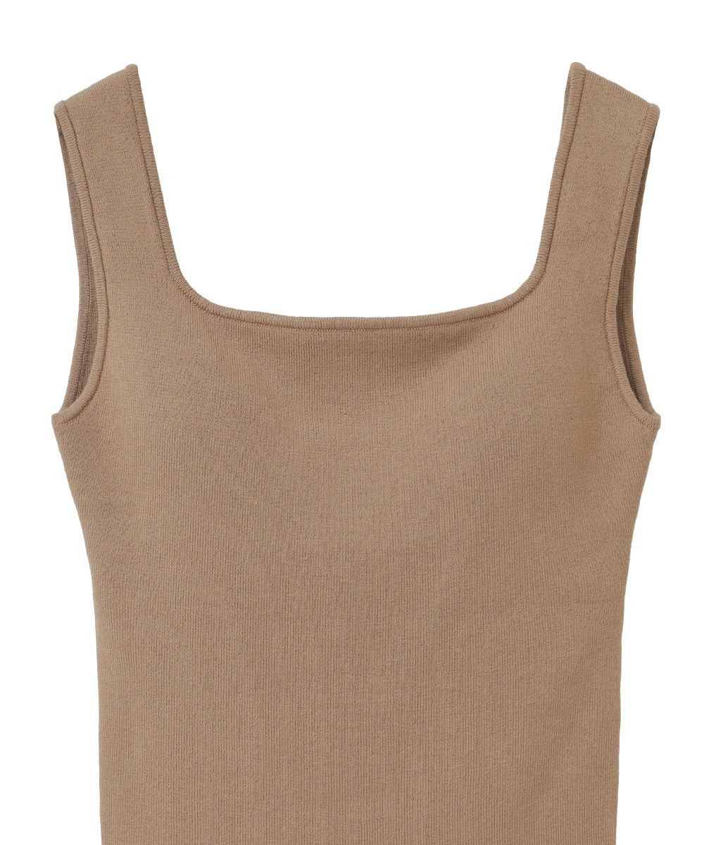 CLANE - スクエアー タンク ニット トップ - SQUARE TANK KNIT TOPS