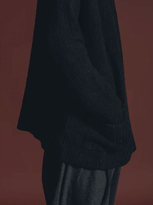 コットン カシミヤ スウェット cotton/cashmere sweater - VI-3655-07 - A-BLACK