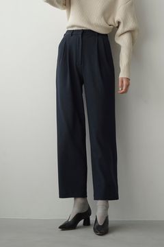 リブストライプ タックパンツ - RIB STRIPE TUCK PANTS - NAVY
