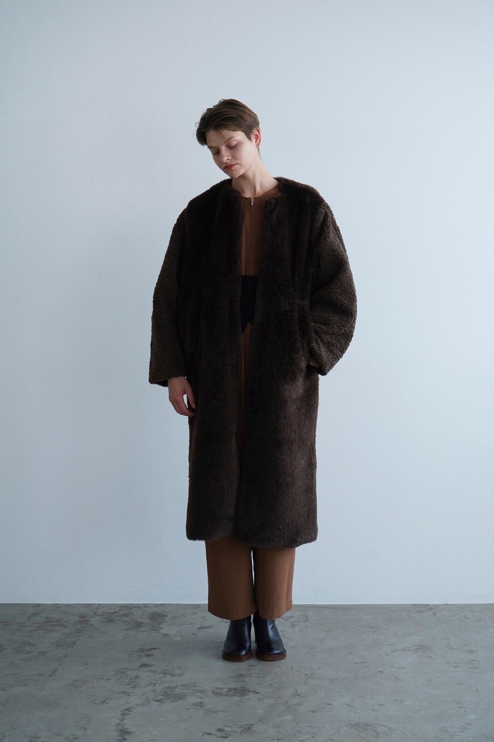 CLANE MIX FUR COAT 新品 アイボリー2サイズ COCOON